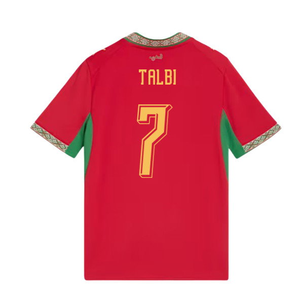 2026-2027 Morocco Home Shirt (Kids) (Talbi 7)-SoccerKits Hub | Buy Soccer Jerseys Online